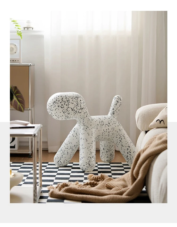 Nordic Design Modern Kids Children Toy Pe Plastic Eco-Environment Animal Outdoor Spots Puppy Dog Low Sgabello Chair