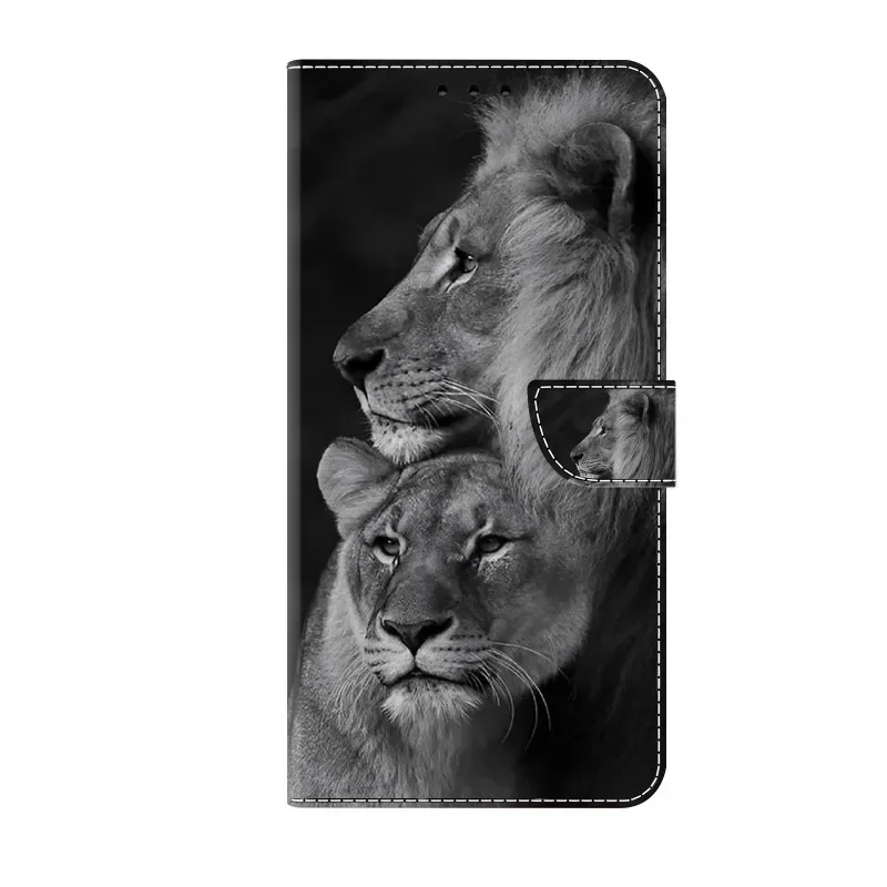 Premium Painted Wallet Flip Stand Phone Case - Elegant Book Cover Design