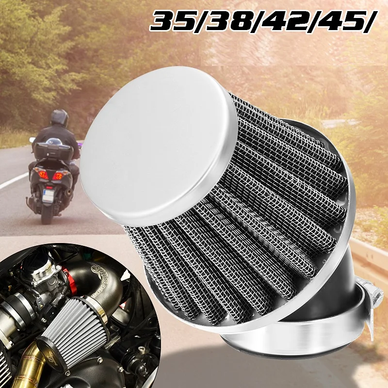 Filtro Aria Moto 35Mm 38Mm 42Mm 45Mmuniversal Fit For 50Cc 110Cc 125Cc 140Cc Moto Atv Scooter Pit Dirt Bike
