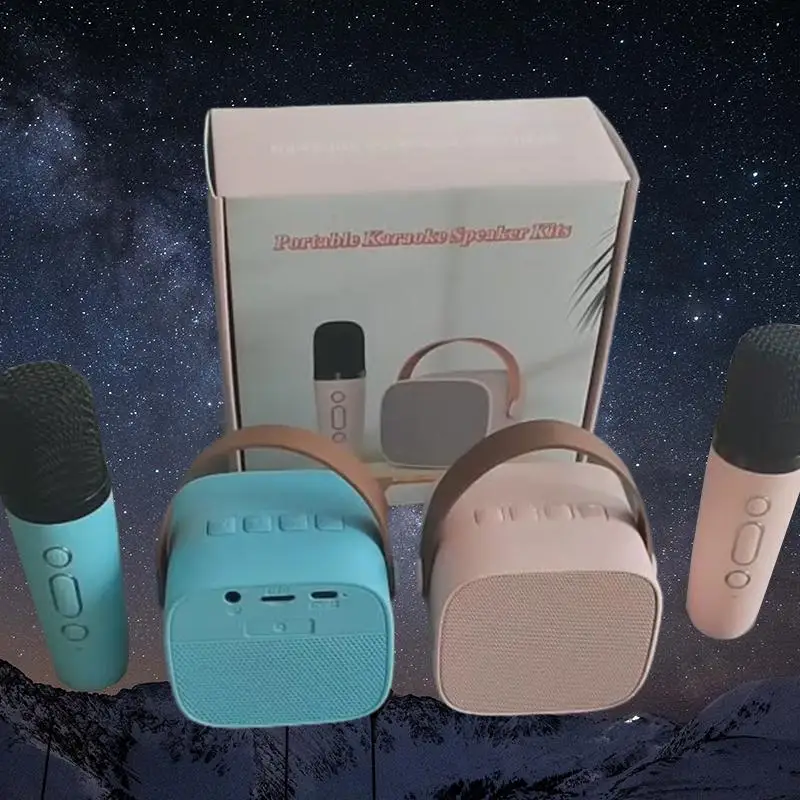 

Experience the Ultimate Portable Bluetooth K-Song Audio with Microphone Set for Children's Small Family KTV