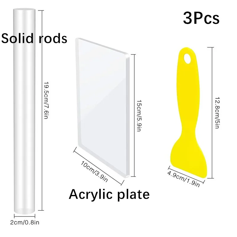 Acrylic Roller and Sheet Combo for Clay roller fondant roller