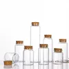 5X 50ml-240ML DA47mm Big Glass Vials With Cork Empty Glass Jars Mini Glass Bottles Vials Jars Container Storage Wedding Decor 3