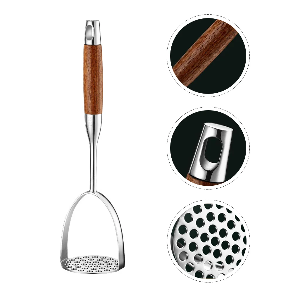 

Stainless Steel Potato Masher Household Potato Presser Useful Handheld Potato Crusher Kitchen Gadget (Assorted Color)