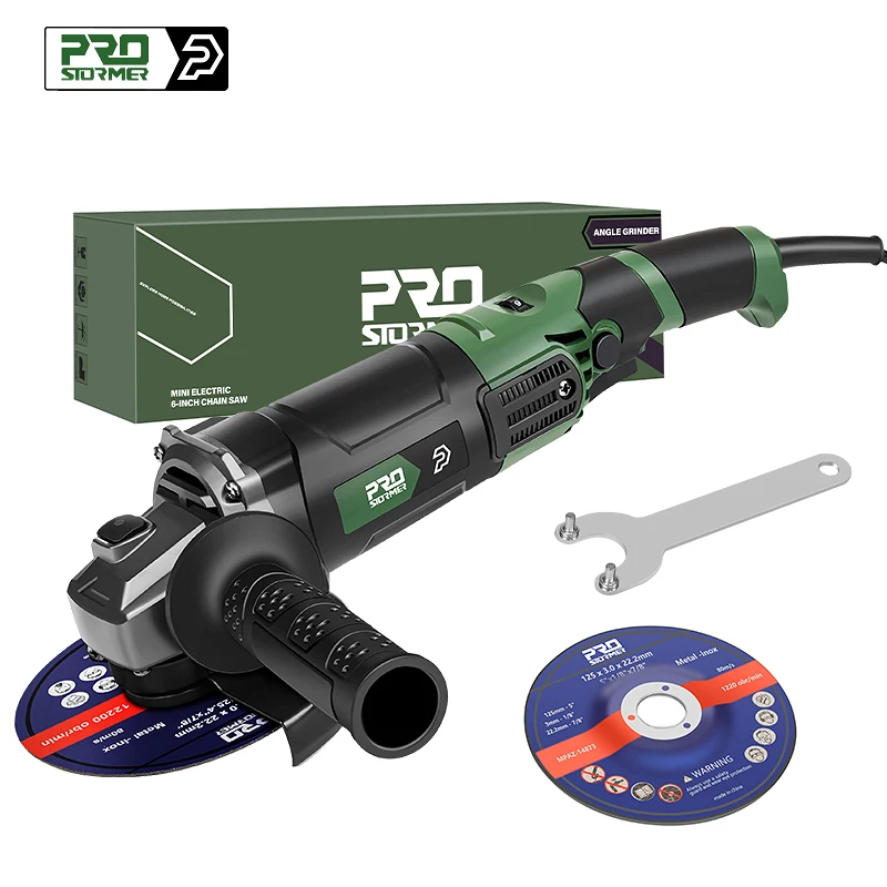 Electric Grinder Angle Grinder Electric Angle Grinder 1000W Angle Grinder 230V Variable Speed Grinder for Multi-Material Household Processing Power Tools with Case by PROSTORMER