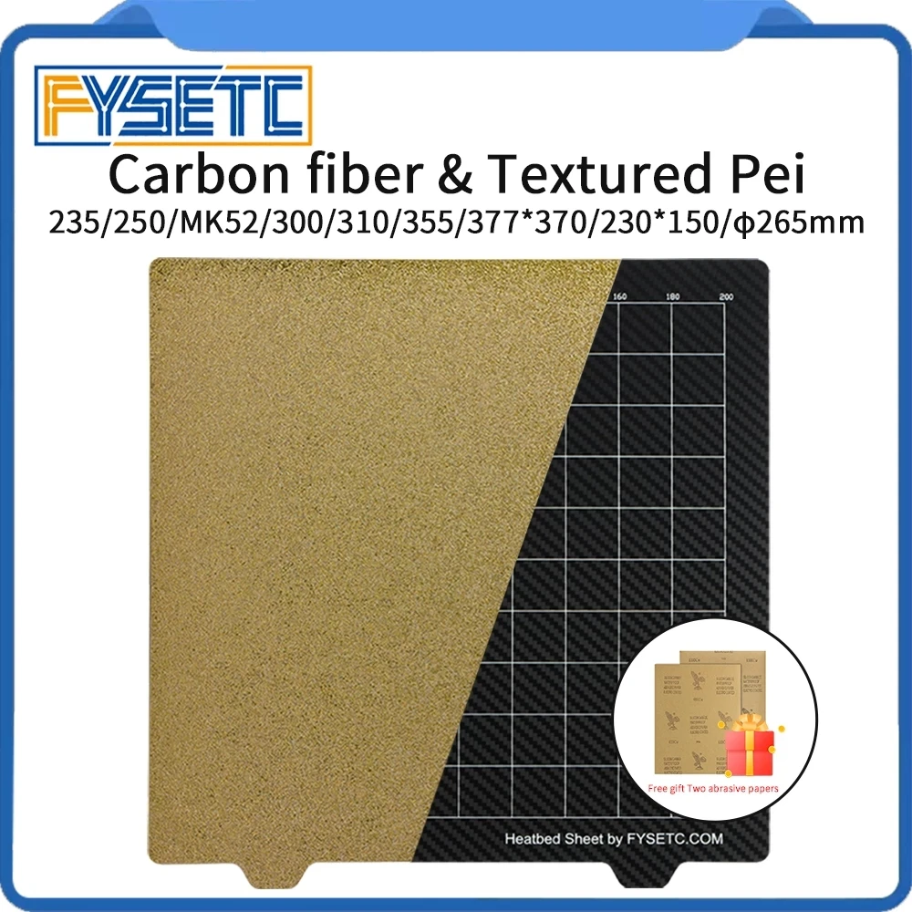 Fysetc-pei Janus Bps-pet Placas Chapa de Aço com Base Mecânica Ender Pro Cr10 Prusa Mk4 Voron