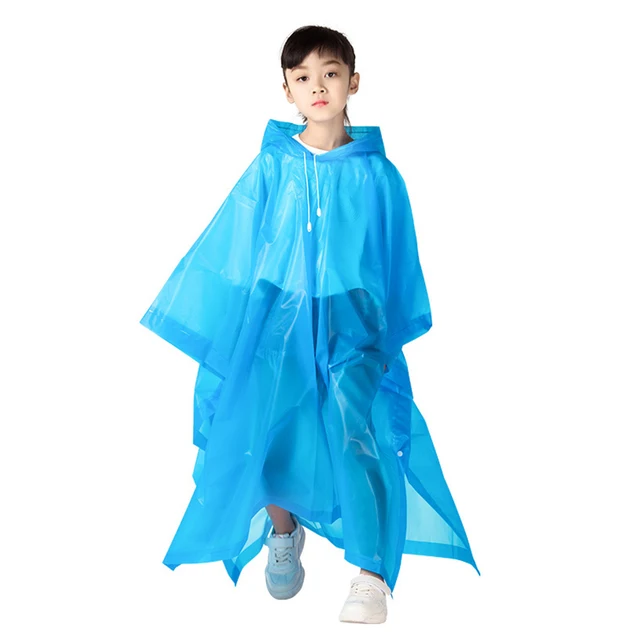 Poncho Antipioggia Bambini Riutilizzabile - Impermeabile EVA, Taglia Universale 90-150cm - Foto 13