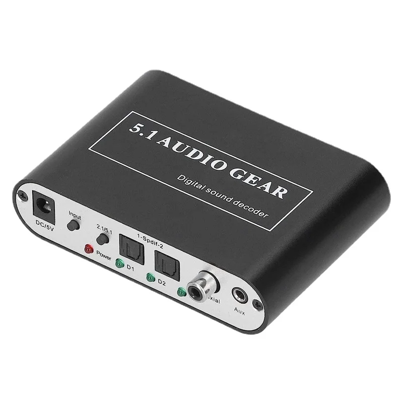 

DTS AC3 audio decoder digital optical coaxial to analog 5.1 channel audio converter