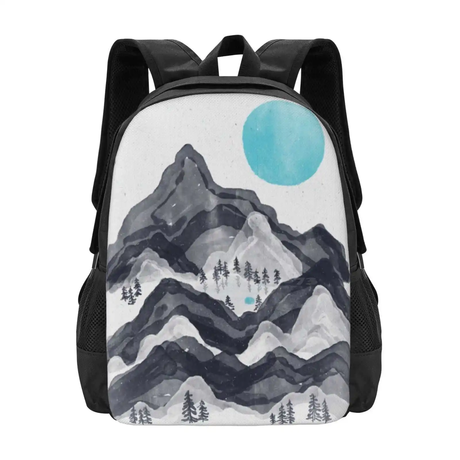 

The Sun In Moon Lake... Hot Sale Backpack Fashion Bags Ndtank Landscape Mountains Wilderness Nature Moon Sunrise Sunset Forest