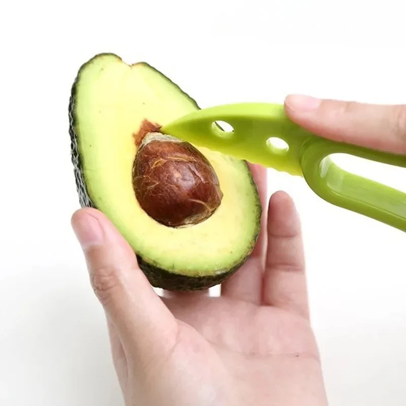 1pc 3in1 Avocado Slicer Shea Corer Butter Fruit Peeler Cutter Pulp Separator Plastic Knife Kitchen Vegetable Tools_voghion.com