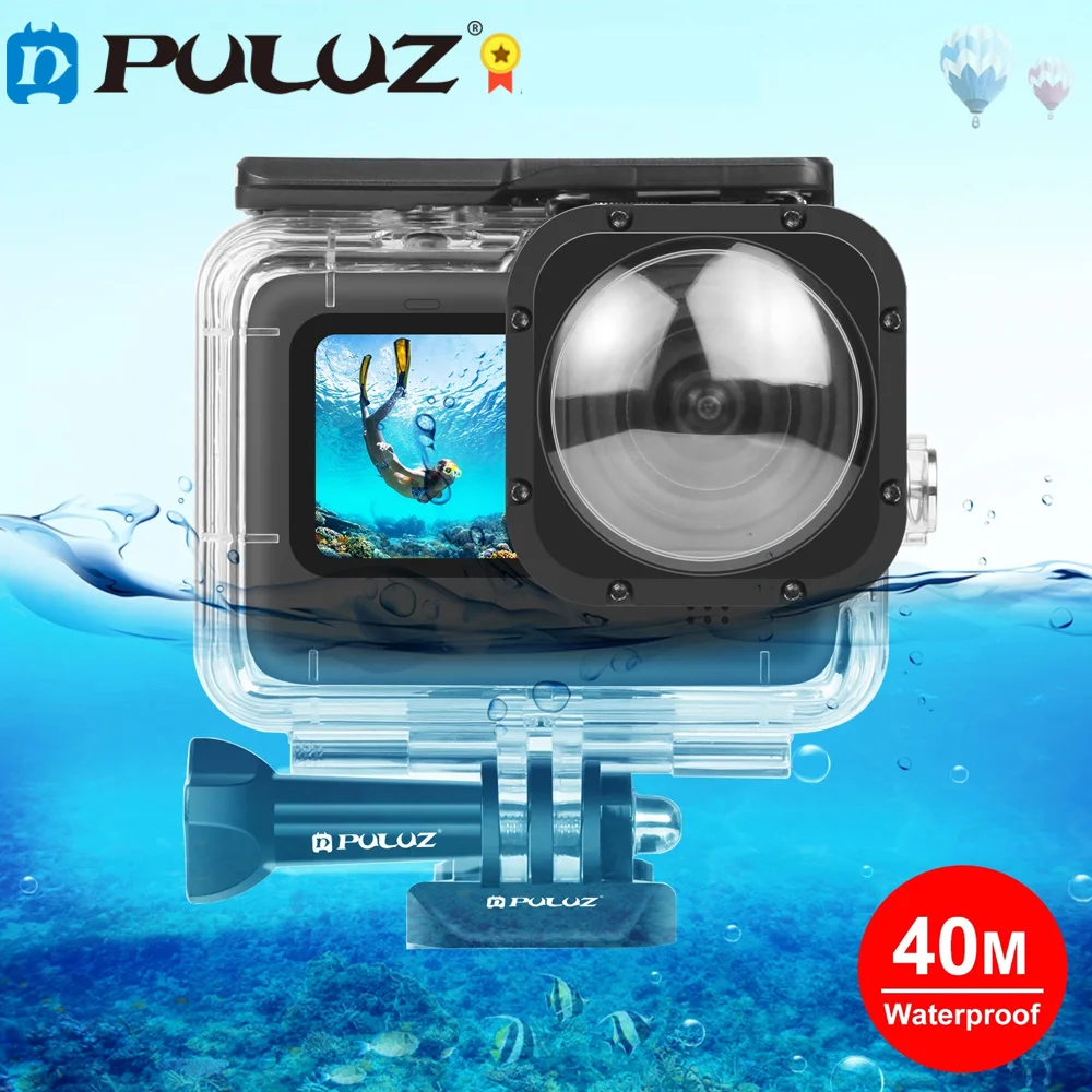 

PULUZ 40m Waterproof Housing Protective Case with Buckle Basic Mount & Screw for GoPro HERO10 Black / HERO9 Black Max Lens Mod G