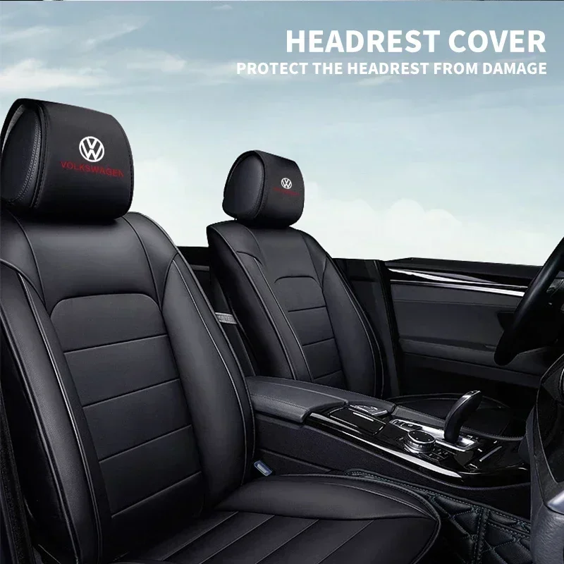 폭스바겐 VW 투란 비틀 골프 파사트 제타 폴로 보라 CC 라비드용 허브캡 자동차 로고 시트 등받이 헤드레스트 커버 베개 타월