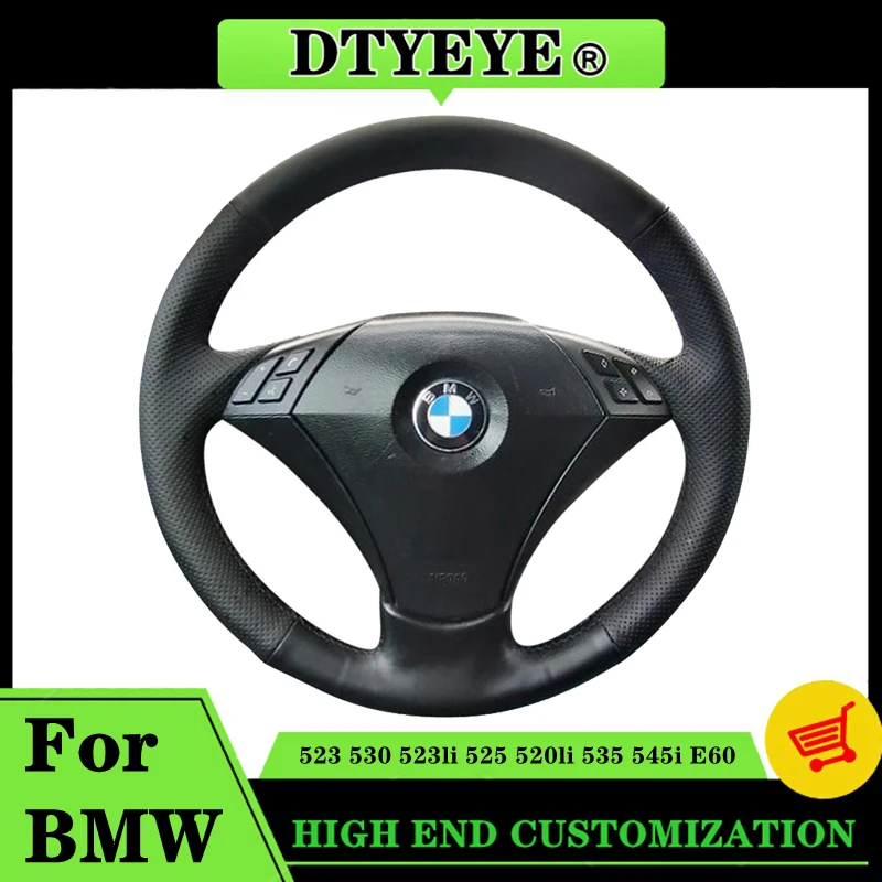 

Car Steering Wheel Cover For BMW 523 530 523li 525 520li 535 545i E60 Customized Car Accessories Original Steering Wheel Braid