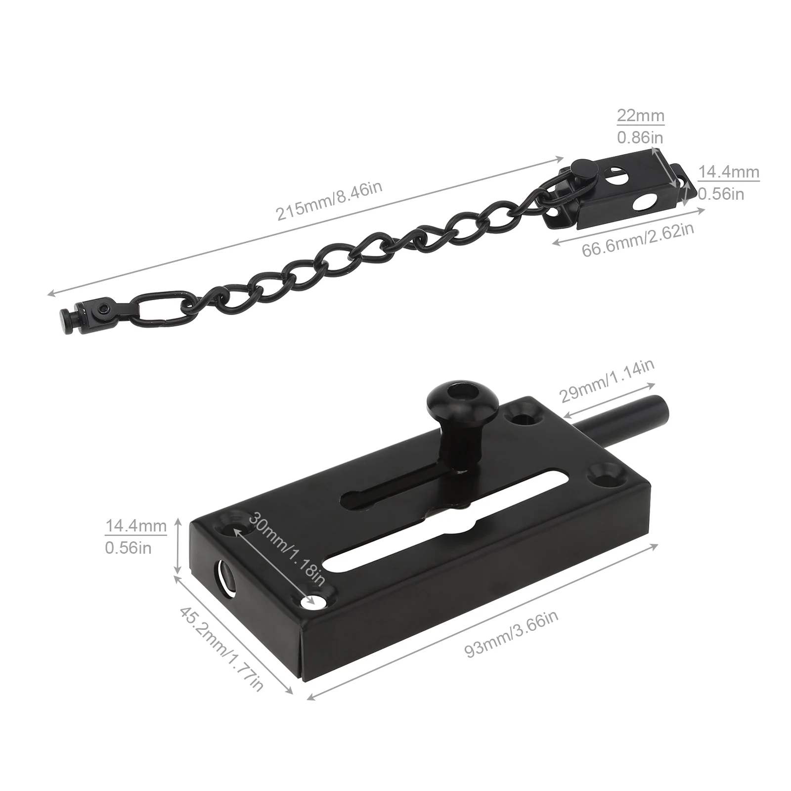 Door Chain Lock Stainless Stee Door Anti-theft Security Locks Latch Sliding Bolts for Homes / Hotels with Chain