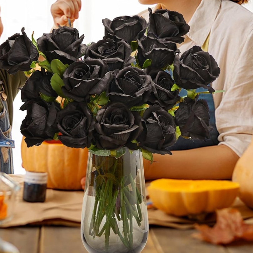 Artificial Flowers Fake Rose Bouquet Vases Party Home Decoration Accessories Wedding Plants Bridal Clearance Floristics Diy Gift