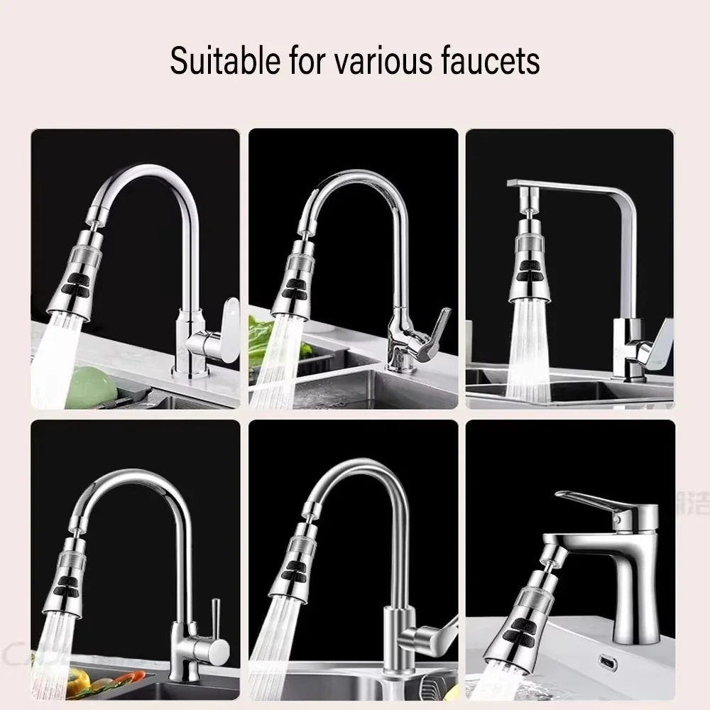Kitchen Faucet Extender With Filter Function Universal Rotate Aerator Splash Filter Washbasin Faucet Bubbler Nozzle Aerator