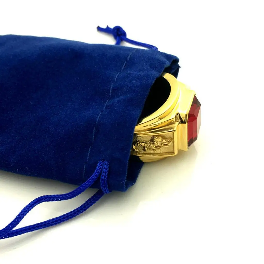 50 조각 블루 벨벳 Drawstring 보석 보관 주머니 선물 가방 캔디 주머니 크리스마스 웨딩 파티 호의 도매 5x7cm