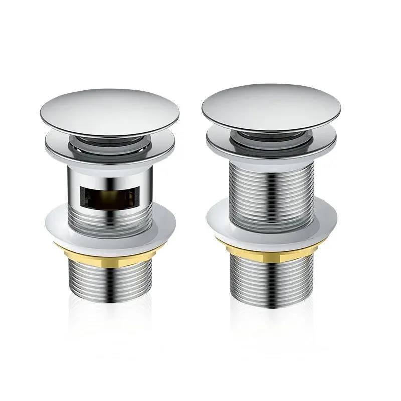 อุปกรณ์กดน้ำทิ้งอ่างล้างหน้าแบบสปริงทองแดง อุปกรณ์ระบายน้ำอ่างล้างหน้าแบบกดหัวเห็ด อุปกรณ์ระบายน้ำอ่างล้างหน้าแบบตั้งโต๊ะ 1