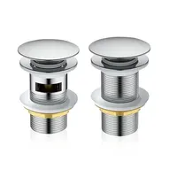 อุปกรณ์กดน้ำทิ้งอ่างล้างหน้าแบบสปริงทองแดง อุปกรณ์ระบายน้ำอ่างล้างหน้าแบบกดหัวเห็ด อุปกรณ์ระบายน้ำอ่างล้างหน้าแบบตั้งโต๊ะ 1