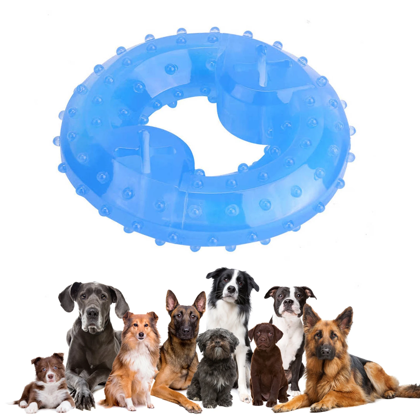 Dog Cooling Toy Puppy Teething Ring Freeze Dogs Chew Toy For Summer