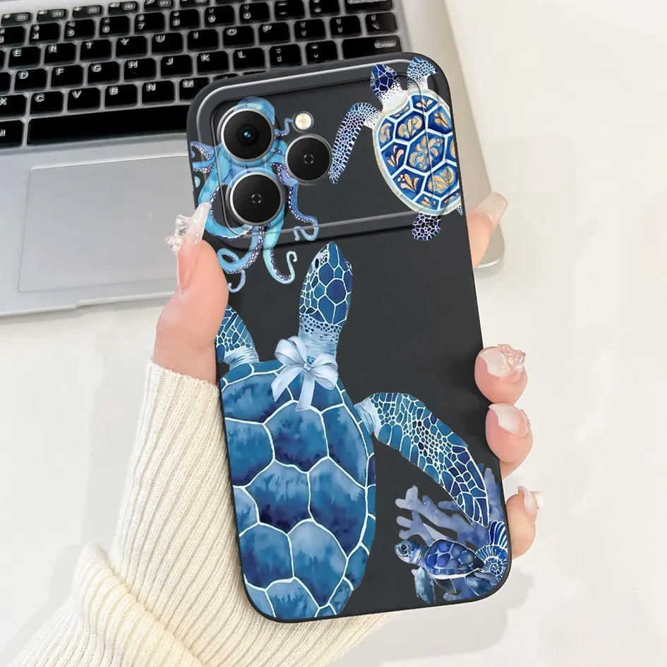 Tecno Spark 40 Cartoon Space Silicone Phone Case with Camera Protection