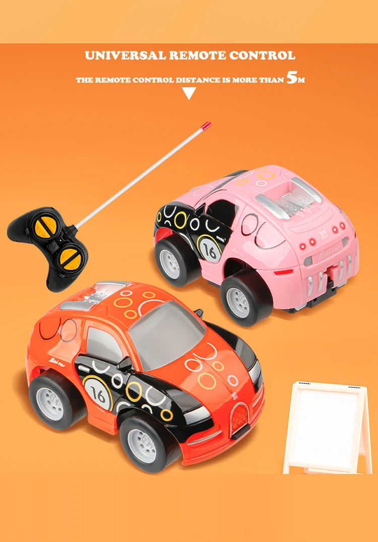 Mini Cartoon Remote Control Car,Toddler Toys Cute Cars,RC Car for Kids,Polices Cars for Boys Girls,Gifts for Children's Birthday remote control toy car