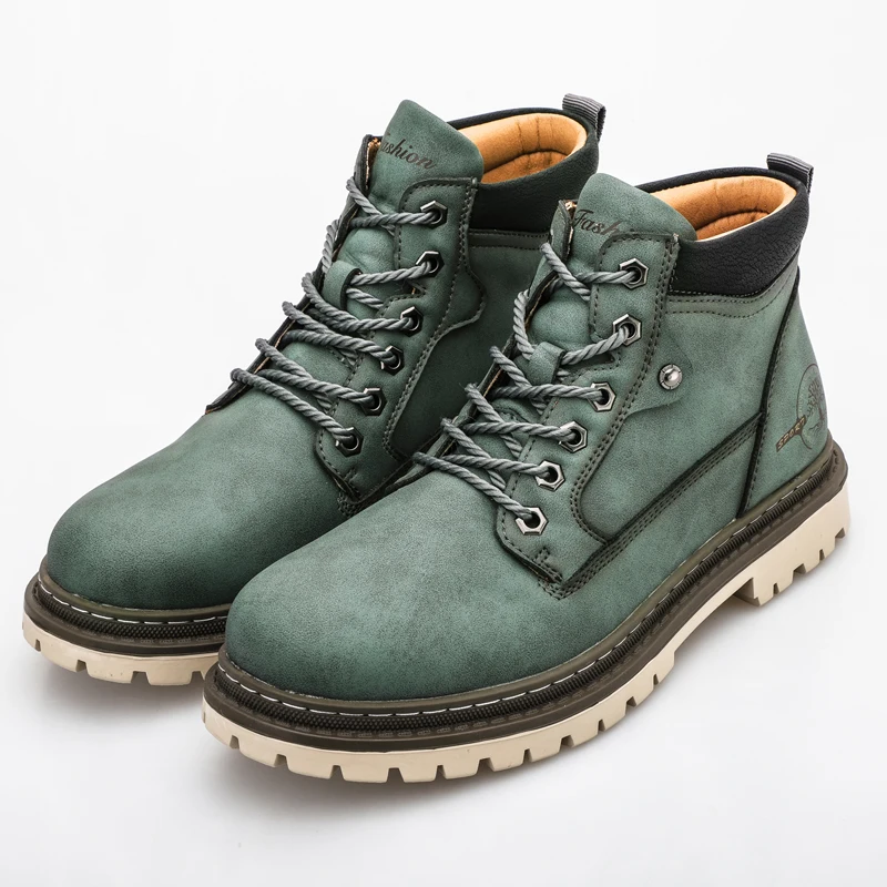 Xiaomi Men Warm Plush Non-slip Snow Boots High Quality Outdoor Waterproof Camouflage Trekking Hiking Shoes Mountain Outdoor boots Men leather boots