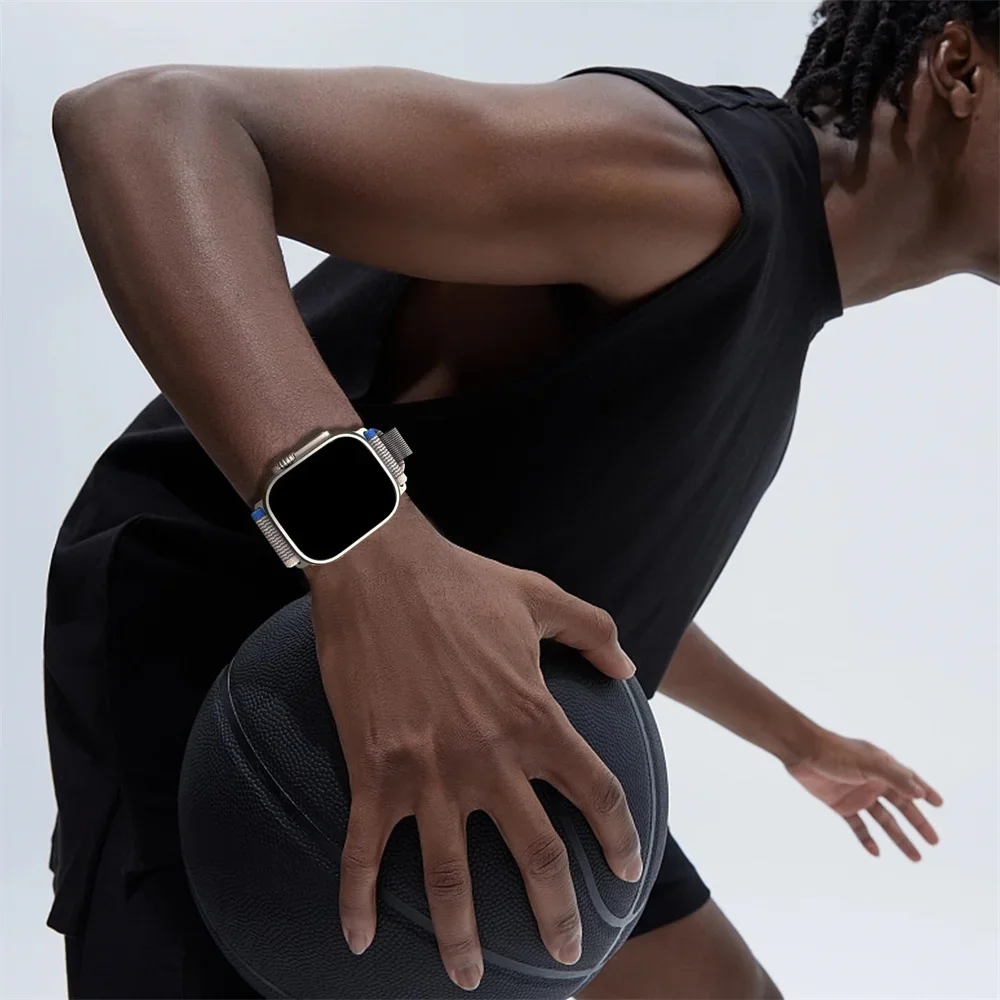 درب حلقة ل سوار ساعة يد آبل 49 مللي متر 46 مللي مت...