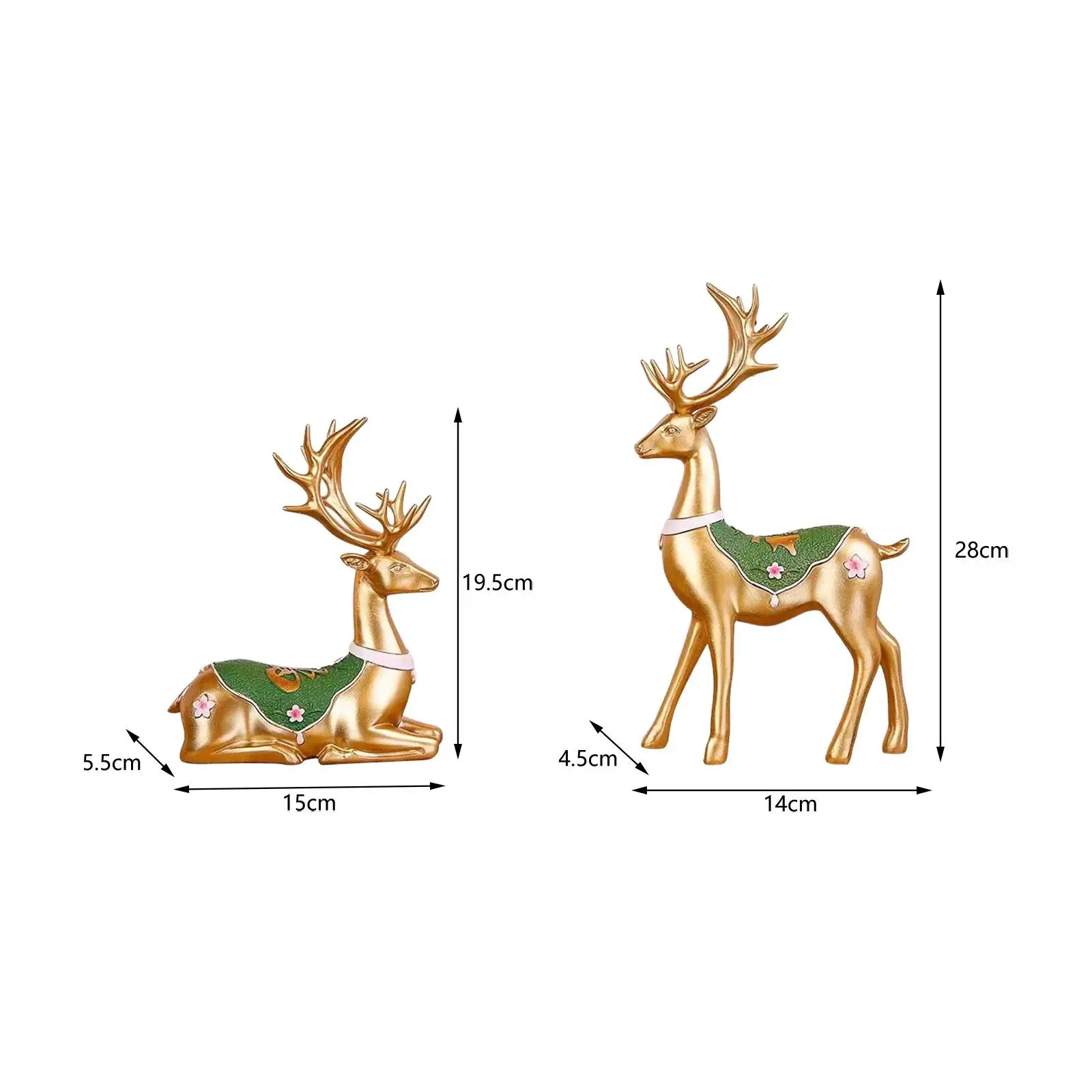 

Deer Statue Decorative Collectible Photo Prop Deer Sculpture for Countertop Living Room Table Centerpiece Entry Decoration Craft