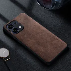 Premium Black PU Leather Phone Case with Full Package Anti - Drop Design and Precision Camera Cutout for A96 4G (Coffee)