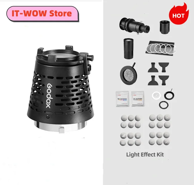 Adattatore Godox Sa-17 Snoot Per Proiettore Godox Sa-P Per Supporto Bokens S30 Vl150 Sl-150W Sl-200W Vl200 Vl300 Luce Continua A Led