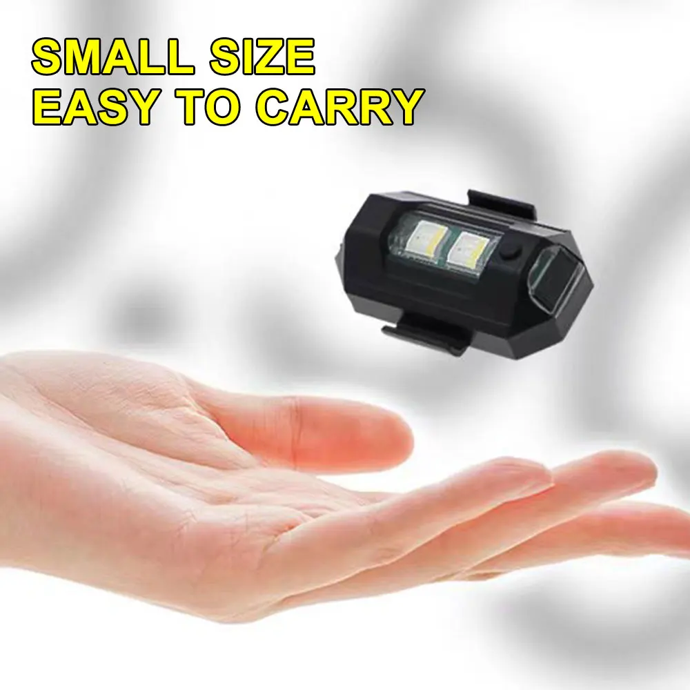 4/7 spalvų bepiločio blykstės lemputė USB LED priešpriešinio susidūrimo dviračio uodega / lėktuvo modelio naktinis skrydis mini signalas, mirksintis įspėjamoji lemputė_voghion.com
