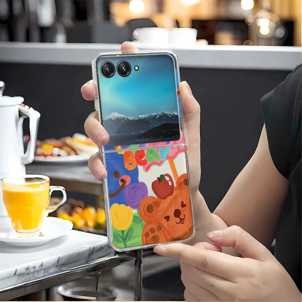 Vintage-Inspired Transparent Mountain Design Phone Case with Hard PC Back Cover