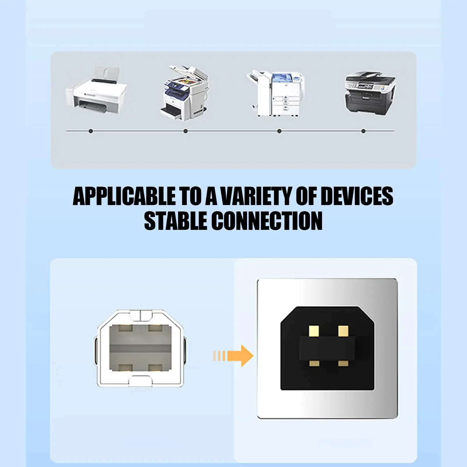 0.5/1/1.5/2/3M 7피트 고속 USB 2.0 케이블 A-B 타입 프린터 코드 (컴퓨터, 노트북, 키보드, 프린터, 모니터, 가정용)