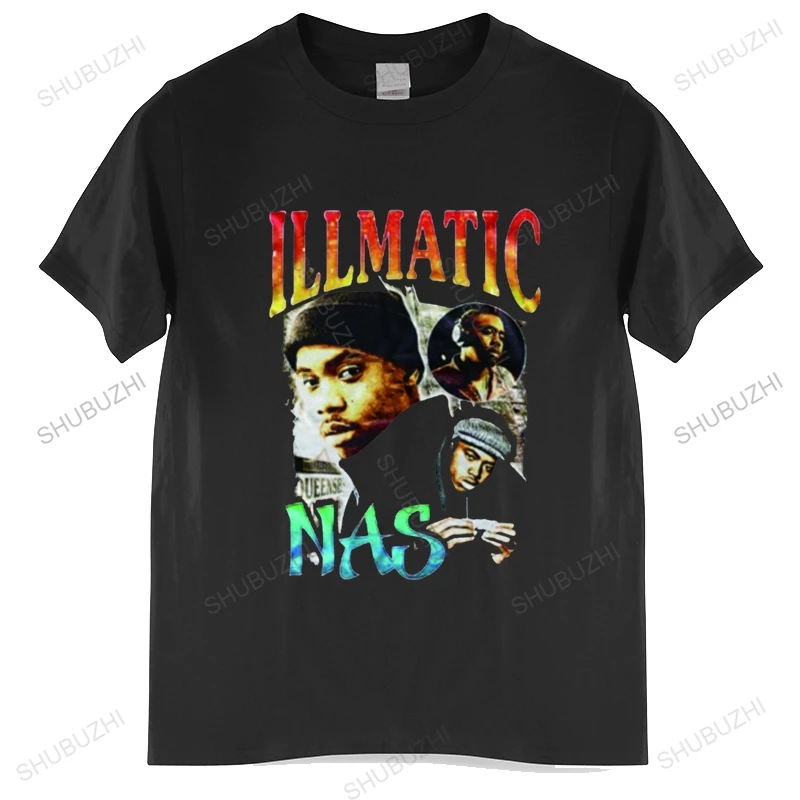 Tshirt Uomo Cotone Top Rare!! Nas Illmatic Rapper Hip Hop Unisex T-Shirt Da Uomo In Cotone Tshirt Da Uomo Summer Tees Euro Size