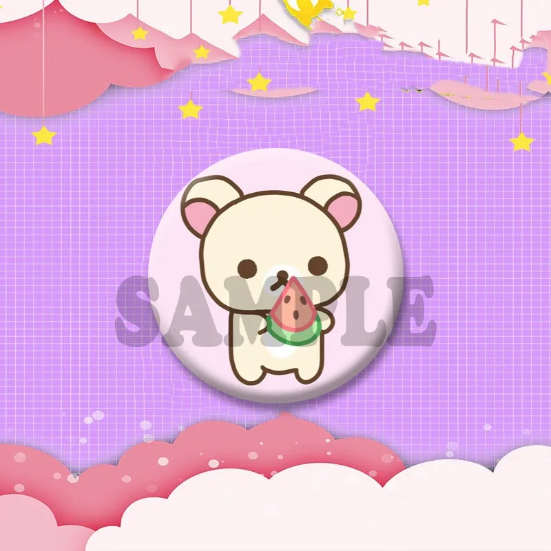 Adorable Rilakkuma Bear Enamel Pin - Cartoon Animal Brooch for Backpacks & Clothing Wholesale