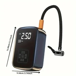 Portable Electric Tire Inflator Pump - 150PSI Air Compressor for Vehicles and Sports Equipment (Wireless)
