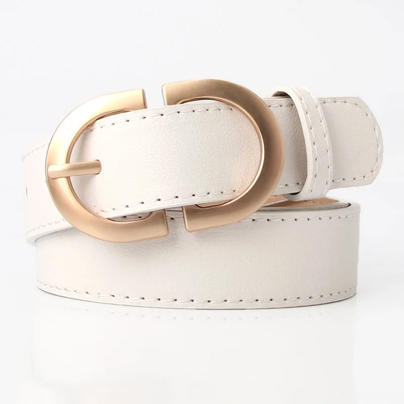 

New Women Fashion Leather Belt Buckle Belts Women and men Waist Belt Thin Black Buckle Leather Belt A31