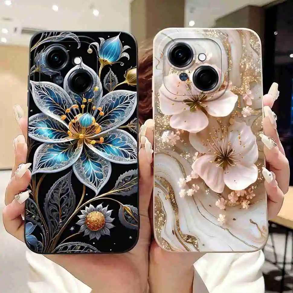 Black Butterfly Ultra-Thin Soft Silicone Case - 6.67 Back Cover