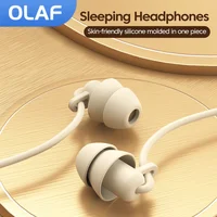 OLAF Silicone In-ear 3.5mm Jack Wired Earphones Handsfree Sleep Headphones With Cable Earbuds In-line Control Headset With Mic 1