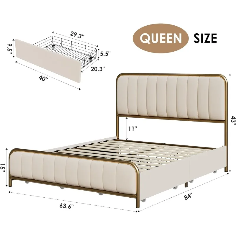 Ljustra Upholstered Queen Size Bed
