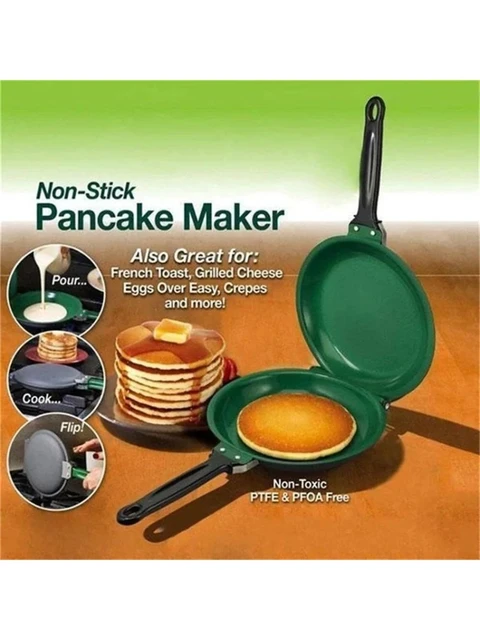 DIY Non-Stick Flip Pan, Double Sided Pancake Maker Omelette Pan