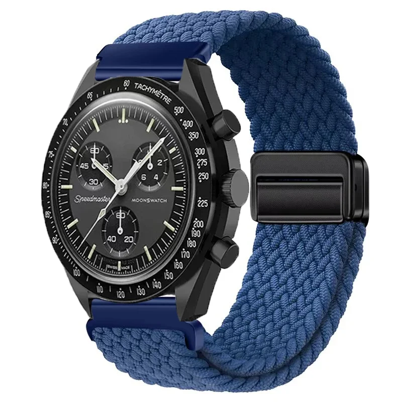 Universal Nylon Loop Strap - 22mm, Magnetic Weave Bracelet, 20mm Adjustable Band