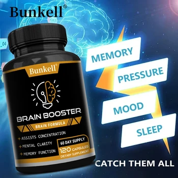 Brain Supplement - with Vitamin B12, Ginkgo - Improves Focus, Memory, Clarity & Energy
