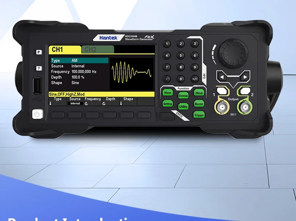 Hantek 2-channel signal generator arbitrary waveform pulse function harmonic fre