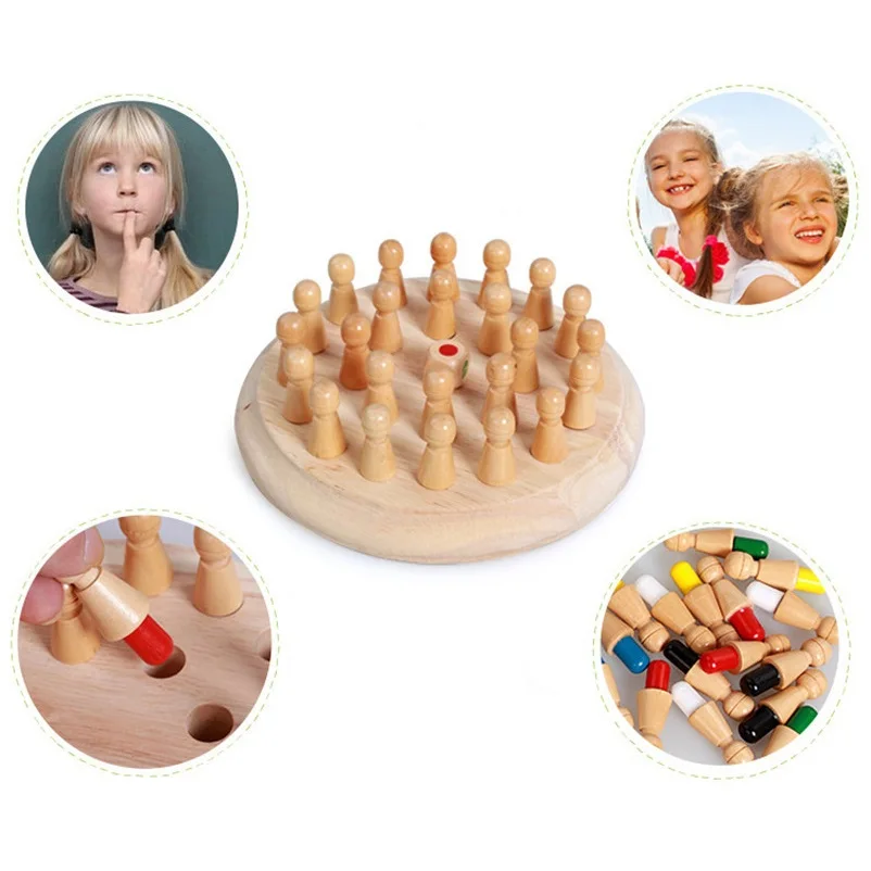Kids Color Cognitive Ability Toy Wooden Memory Match Stick Chess Game Fun Block Board Game Educational Toys for Kid Gift 5