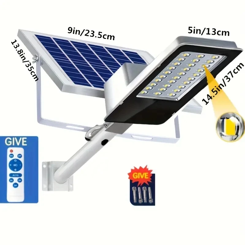 Superhelle geteilte Solar-Straßenlaterne, wasserdichte LED-Solar-Straßenlaterne, Hinterhof-Straßenlaternen, Sicherheit, Flutlicht, Wandleuchte – Detail 4