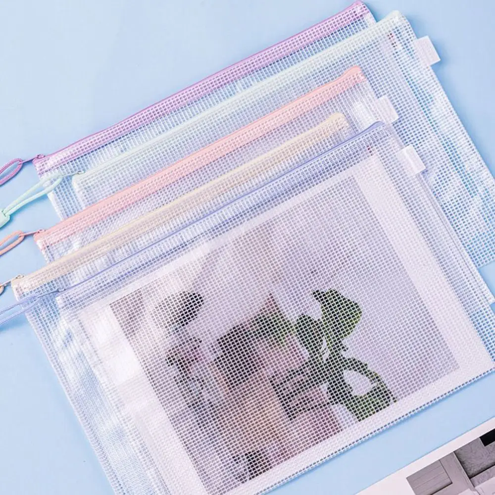 5PCS A4 파일 폴더 PVC 다목적 파일 계약 폴더 유물 정리 휴대용 테스트 용지 저장 도구
