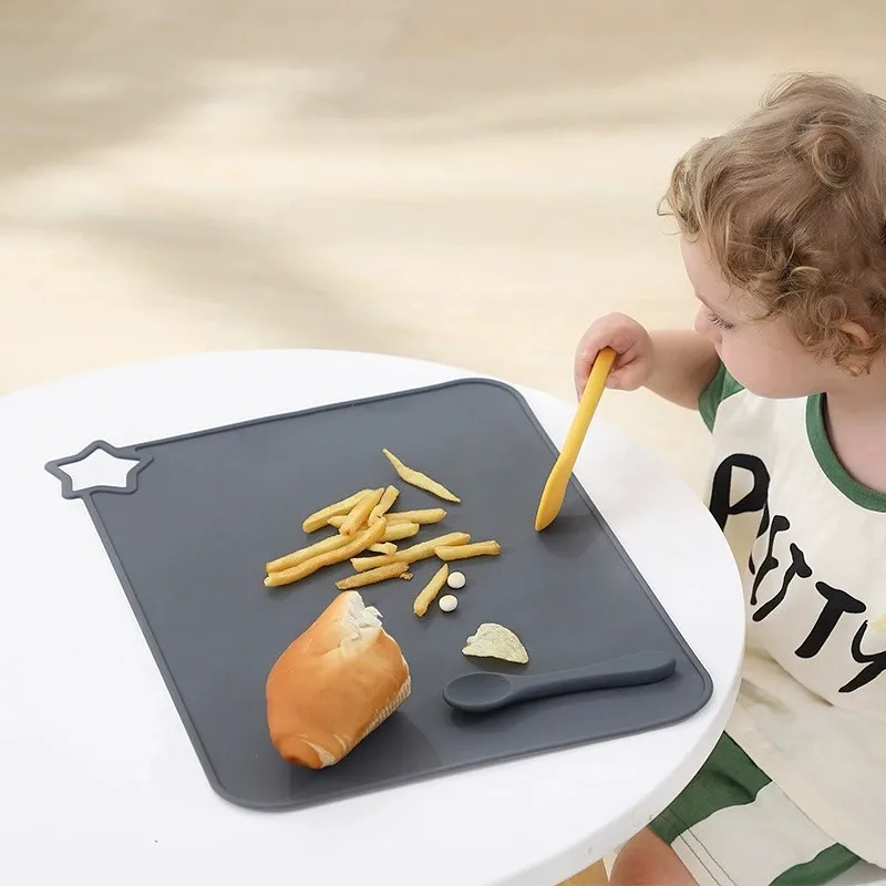 BPA Free Food Grade Baby Silicone Placemat silicone placemat Baby Kid Heat Resistant Mat Silicone Table Mat Dining Table Pads Supplies