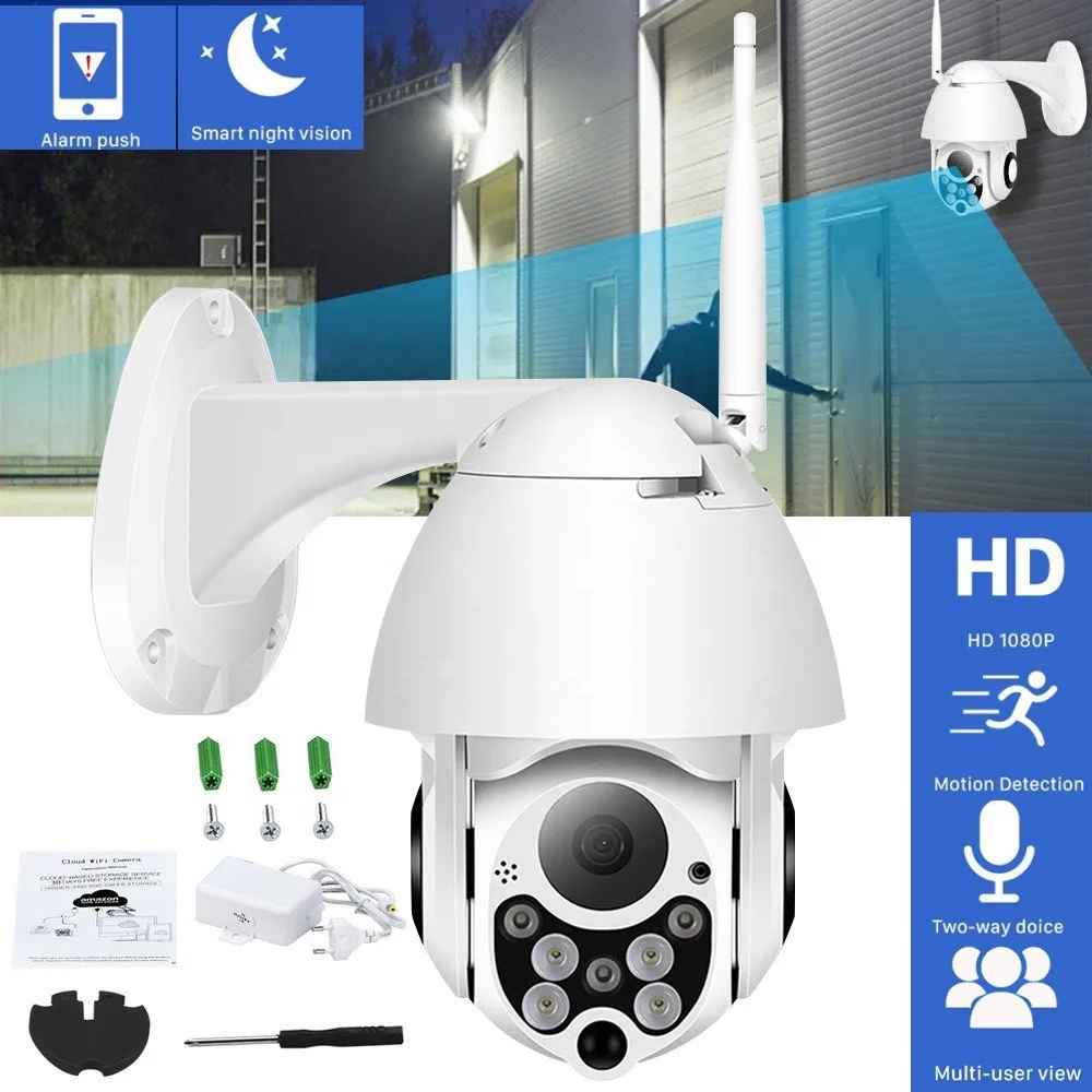 

YCC365 Plus 1080P HD Wifi Camera Outdoor CCTV Security Camera PTZ 4x Zoom Waterproof Speed Dome Wireless Surveillance Camera New