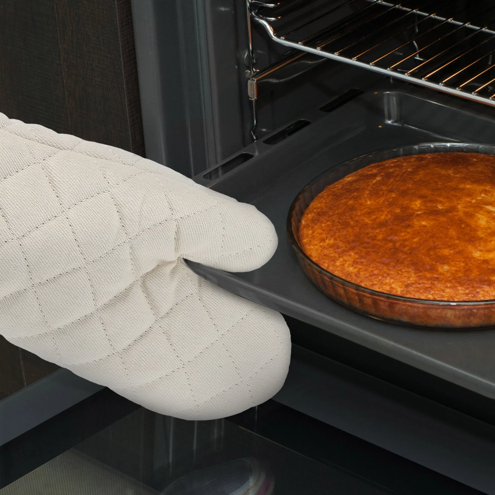 

Baking Gloves Oven Mittens High Temperature Resistance Kitchen Cotton Grill Mitts